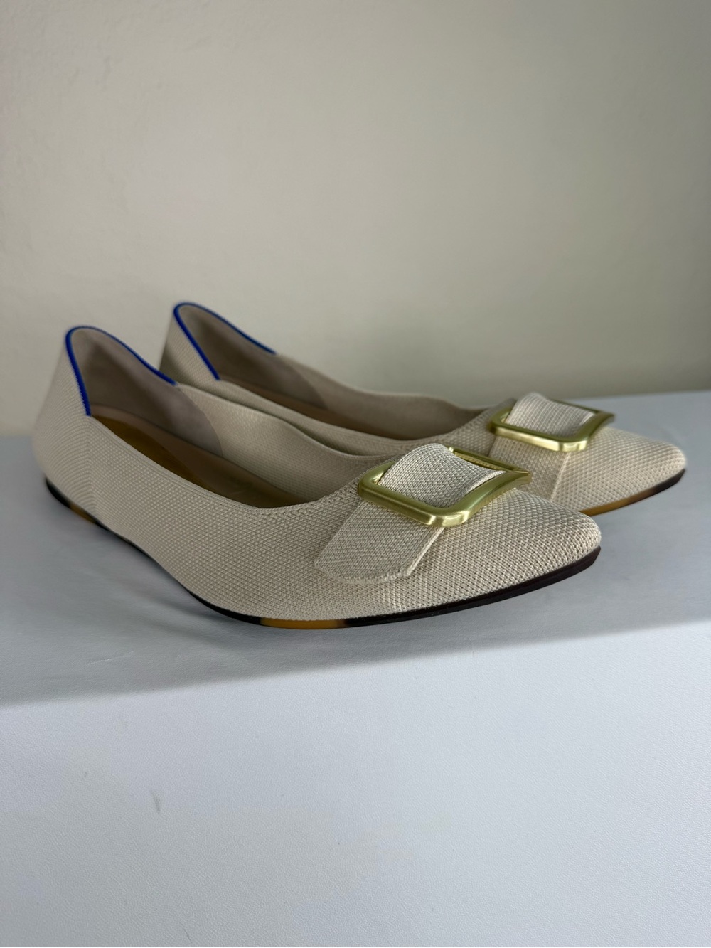 Rothy's The Emblem Point II Conch Pointed Toe Flats Shoes Size 11 EUC LIKE NEW